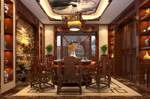 遵化温馨雅致的古典中式家庭装修设计效果图